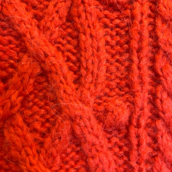 J Crew Red Wool Alpaca Sweater Vest Women’s Size L Holiday - Picture 4 of 7